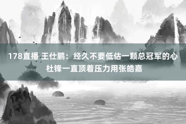 178直播 王仕鹏：经久不要低估一颗总冠军的心 杜锋一直顶着压力用张皓嘉