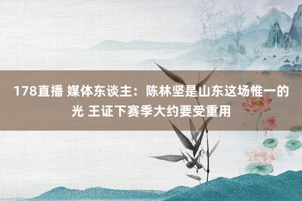 178直播 媒体东谈主：陈林坚是山东这场惟一的光 王证下赛季大约要受重用